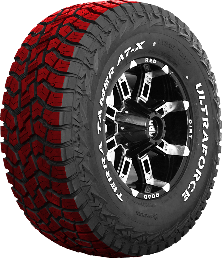 tread blocks along with a wider